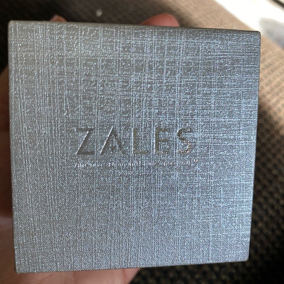 Authentic Zales Men’s Diamond Cut Silver Band - Picture 2 of 3